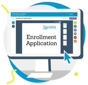 Screenshot of enrolment form