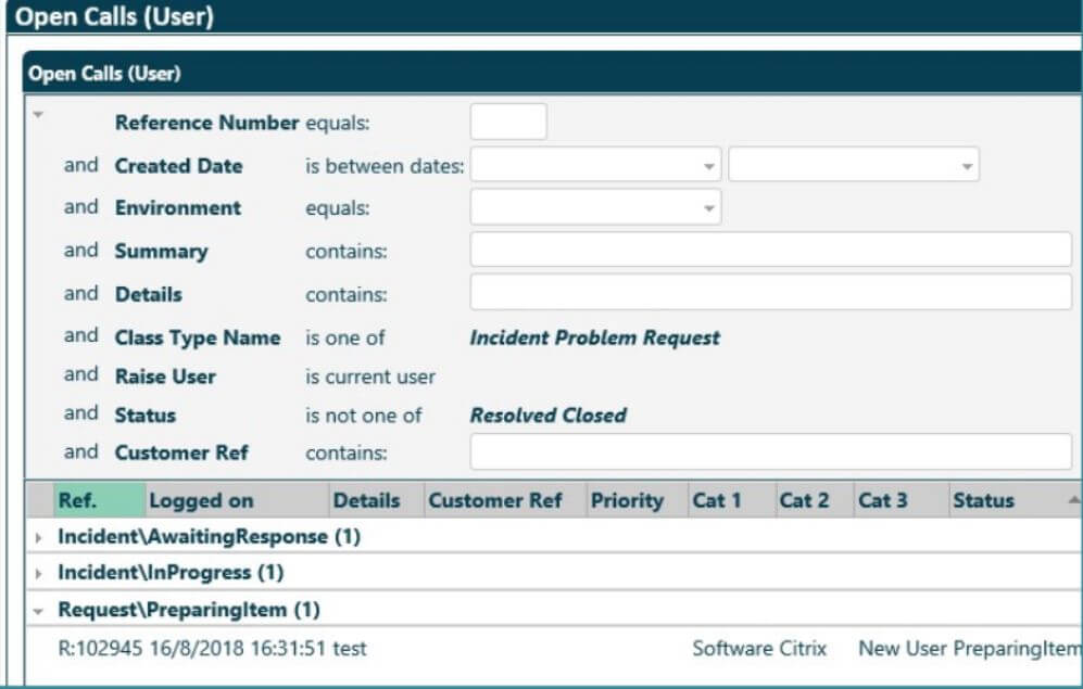 Screenshot of Civica's interface