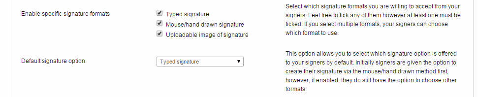 new signature formats